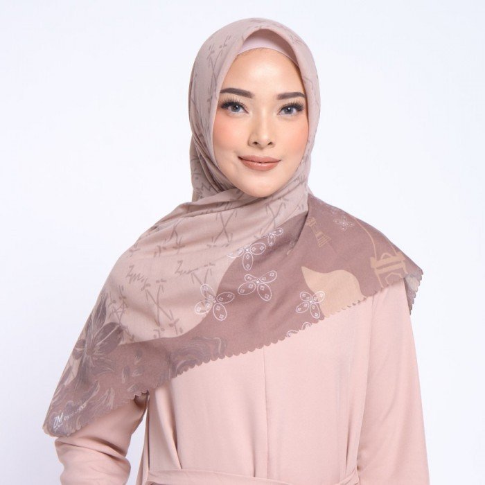 produk ZM Zaskia Mecca - Yogya Peach Scarf Kerudung Segi Empat