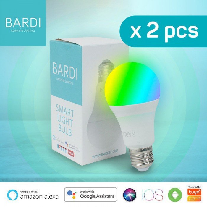 produk BARDI Smart LED Light Bulb RGB+ WW 9W Wifi Wireless IoT Home